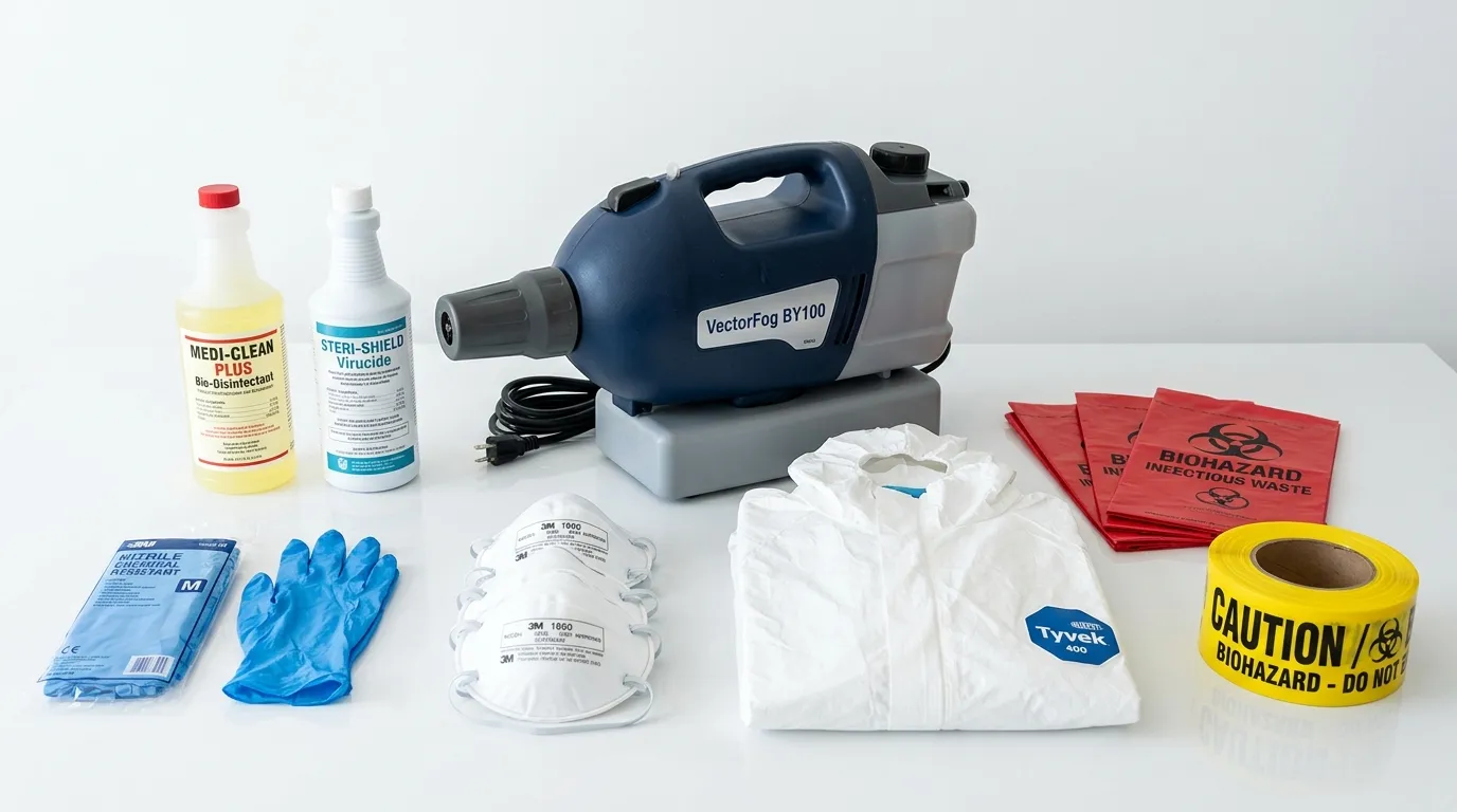 Professional biohazard remediation crew working in Trussville